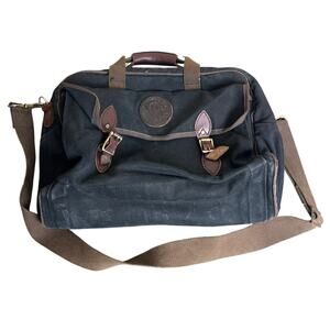 Duluth Pack Duffle Navy Leather Bag Made In America